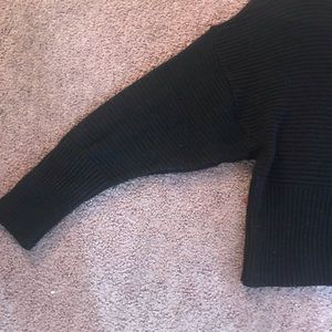 Express- ribbed mock neck sweater.